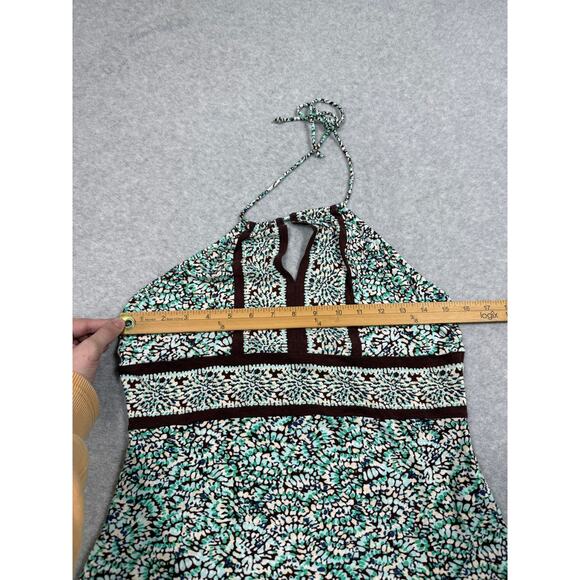 BCBG Maxazria Womens Size M Halter Top Green Brown - Picture 5 of 6